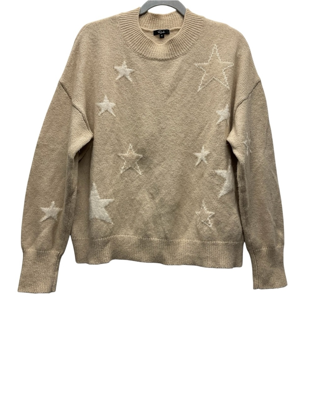 Rails Kana Camel Stars Knit Crewneck Sweater Size M Classic Neutral
